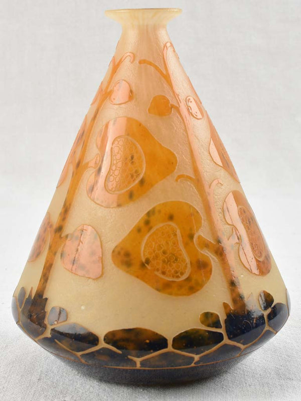 French cast glass vase 1918-1920