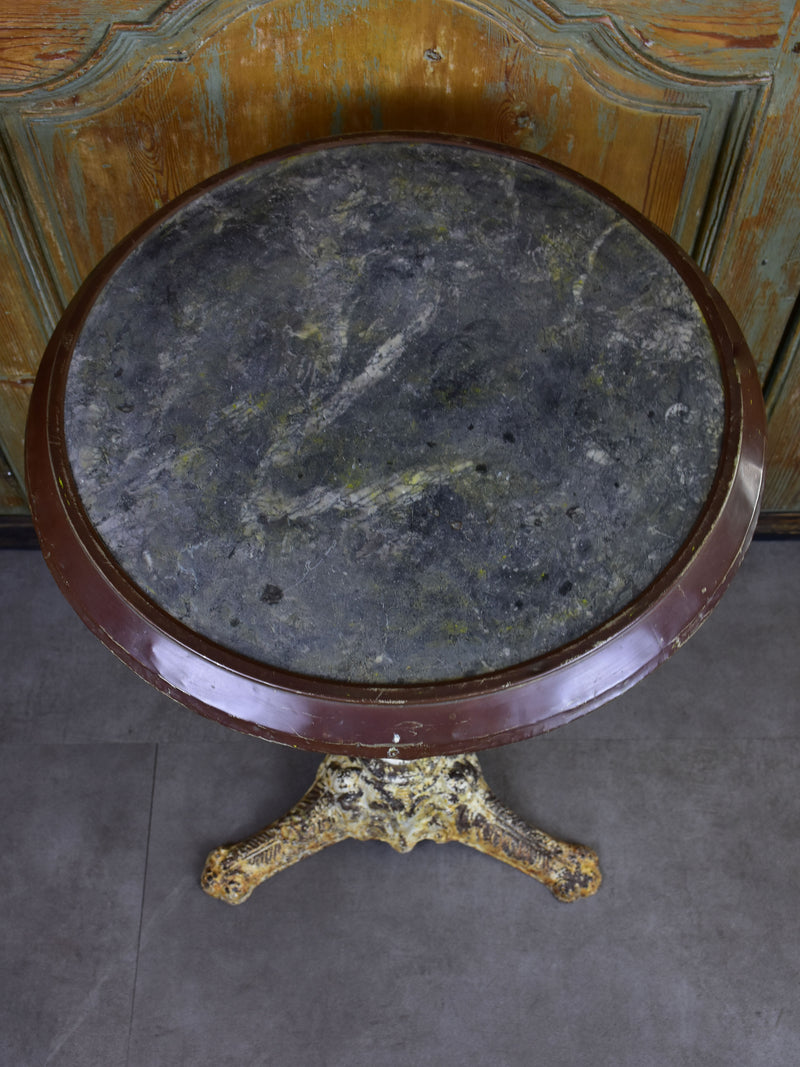 Late 19th century French marble bistro table
