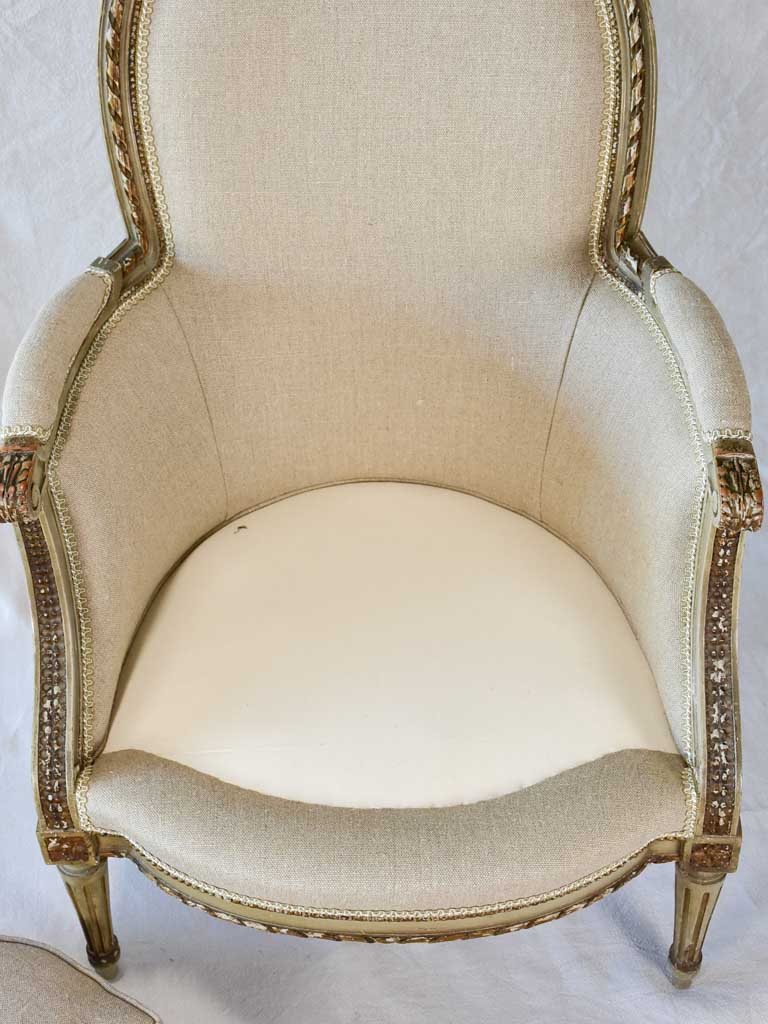 Pair of 19th century Louis XVI style armchairs
