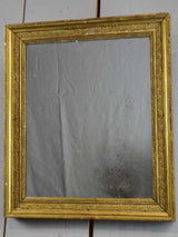 Small Louis XVI gilded rectangular mirror, 18th century
