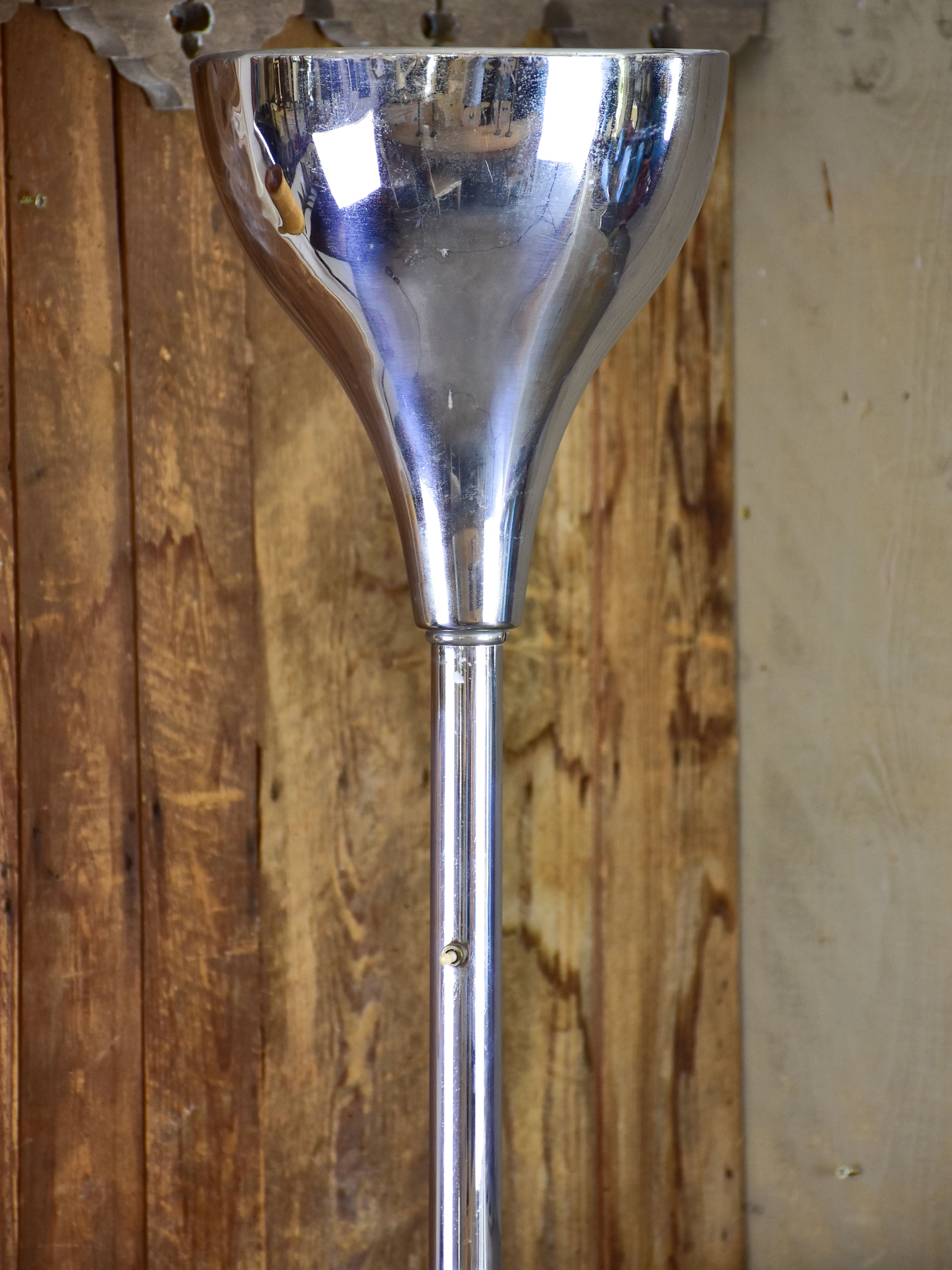 Mid-century modern French chrome floor lamp attributed to Robert Mallet-Stevens