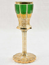 Elegant handmade 19th-century Bohemian wine glass