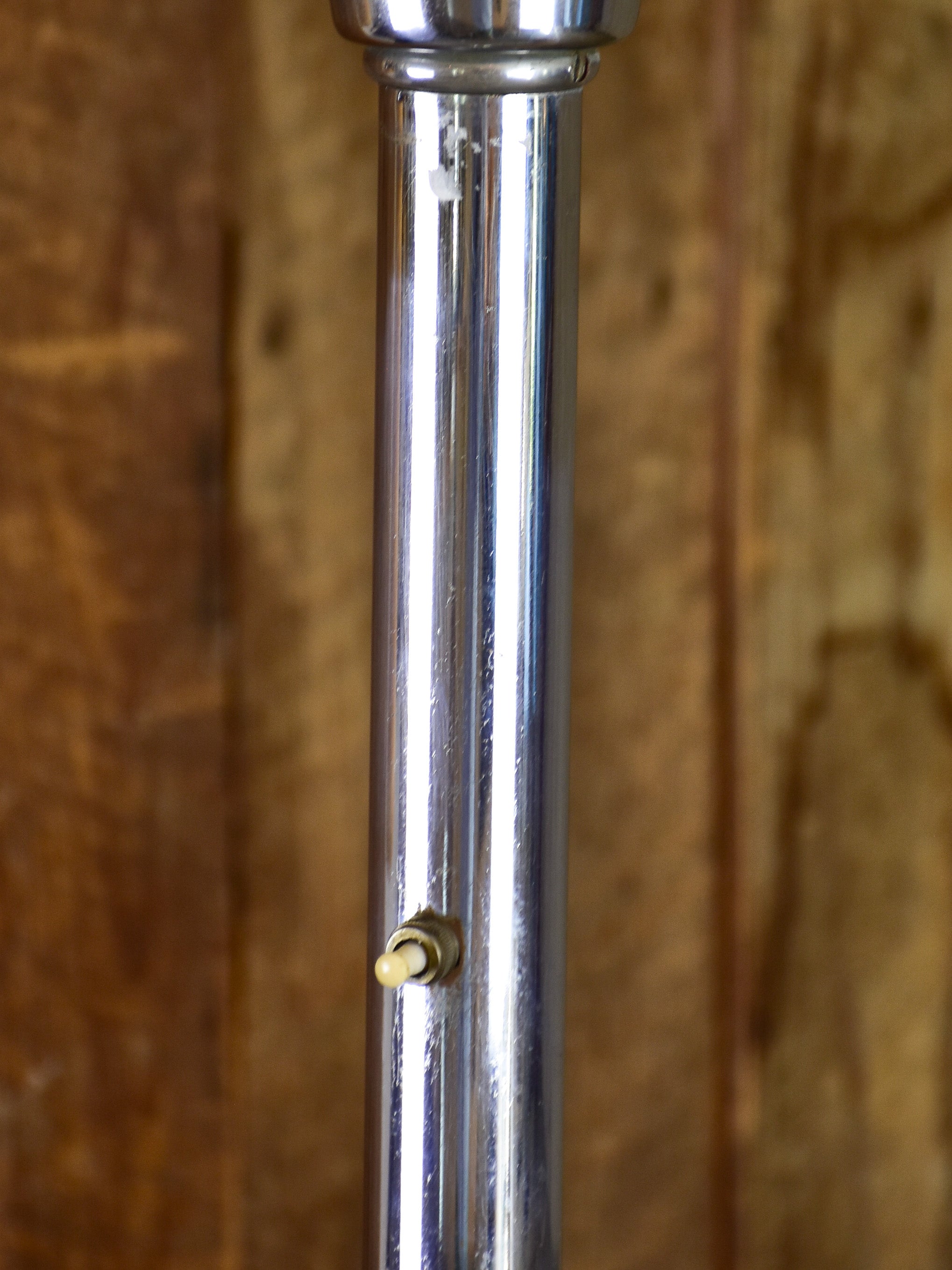 Mid-century modern French chrome floor lamp attributed to Robert Mallet-Stevens