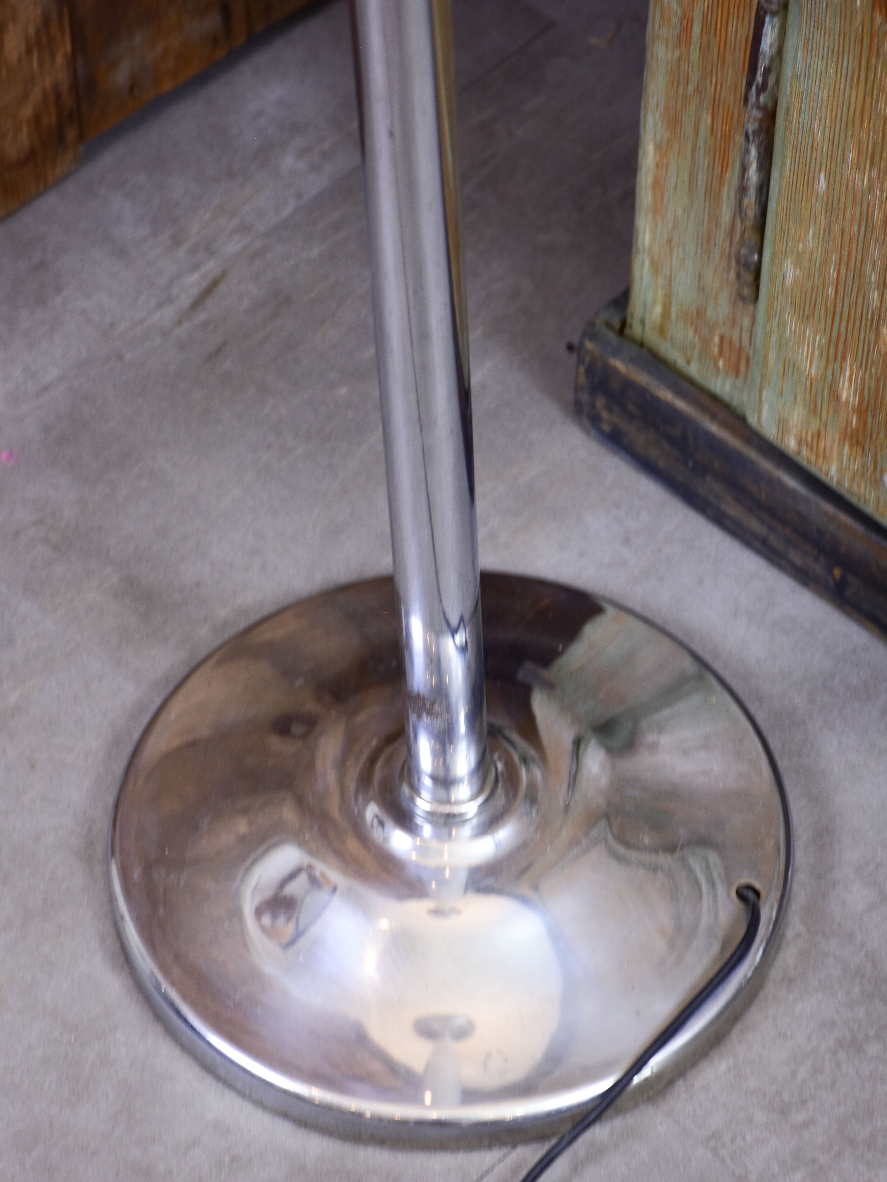 Mid-century modern French chrome floor lamp attributed to Robert Mallet-Stevens