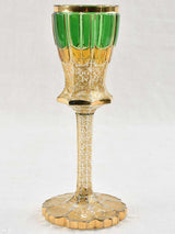 Stunning rare green gold Bohemian glass