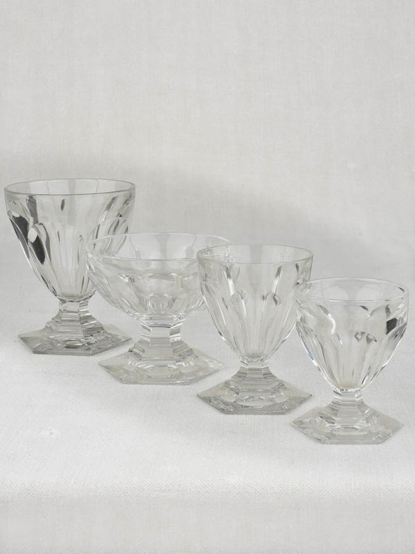 Antique Handmade Baccarat Crystal Stemware Set