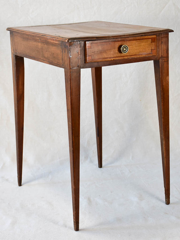 Slender 18th-century walnut side table