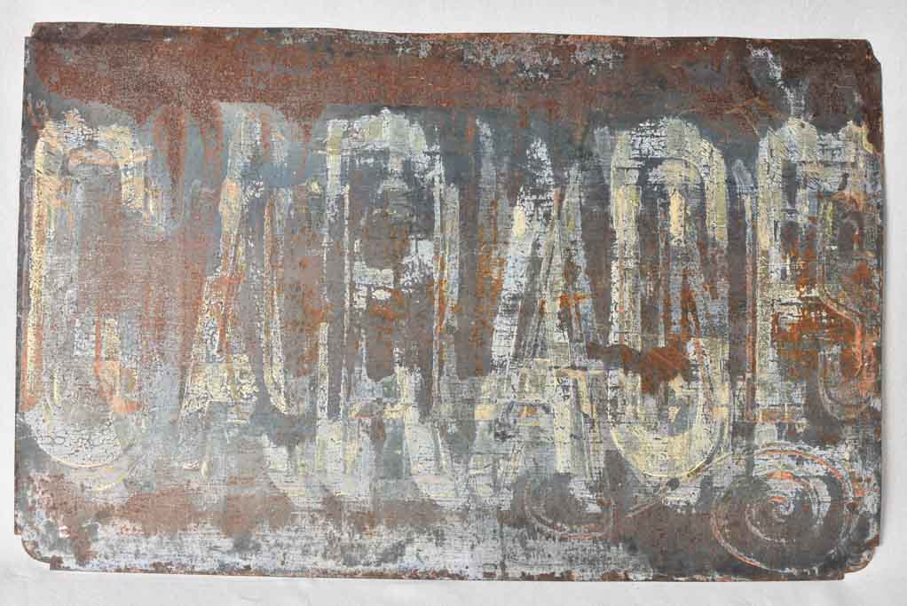 Early 20th century sign - PORCELAINES 24¾" x 39½"
