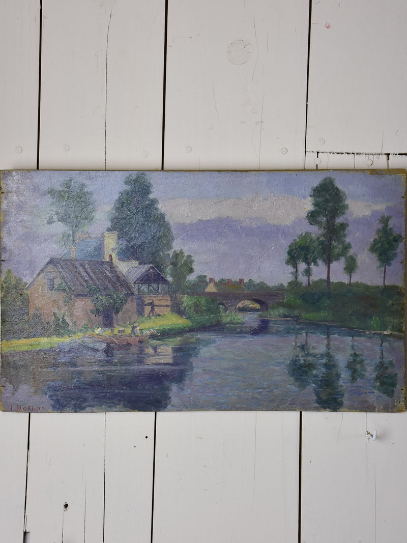 Late 19th century French painting - oil on wood