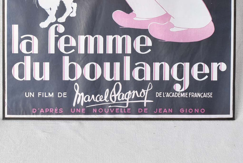VIntage film poster Macel Pagnol - La Femme du boulanger 19¾" x 26¾"