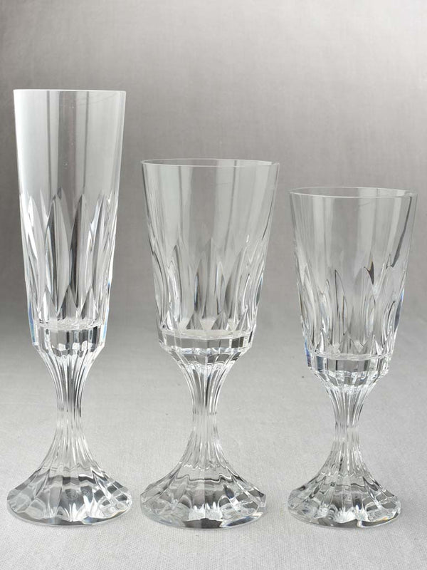 Vintage Baccarat crystal champagne flutes