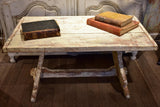 Chunky and rustic Swiss table with white patina