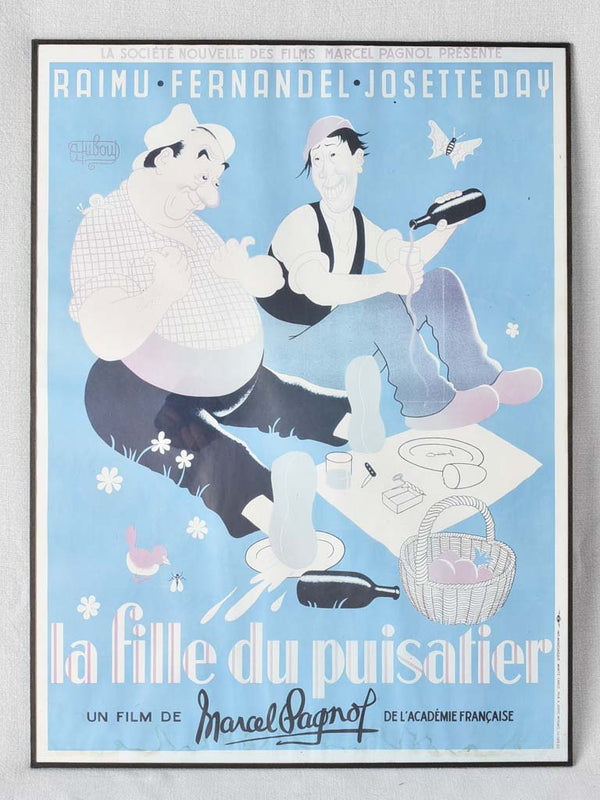 VIntage film poster Macel Pagnol - La Fille du puisatier 18½"