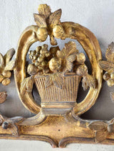 18th century Provencal mirror with fruit basket crest 26" x 43¼"