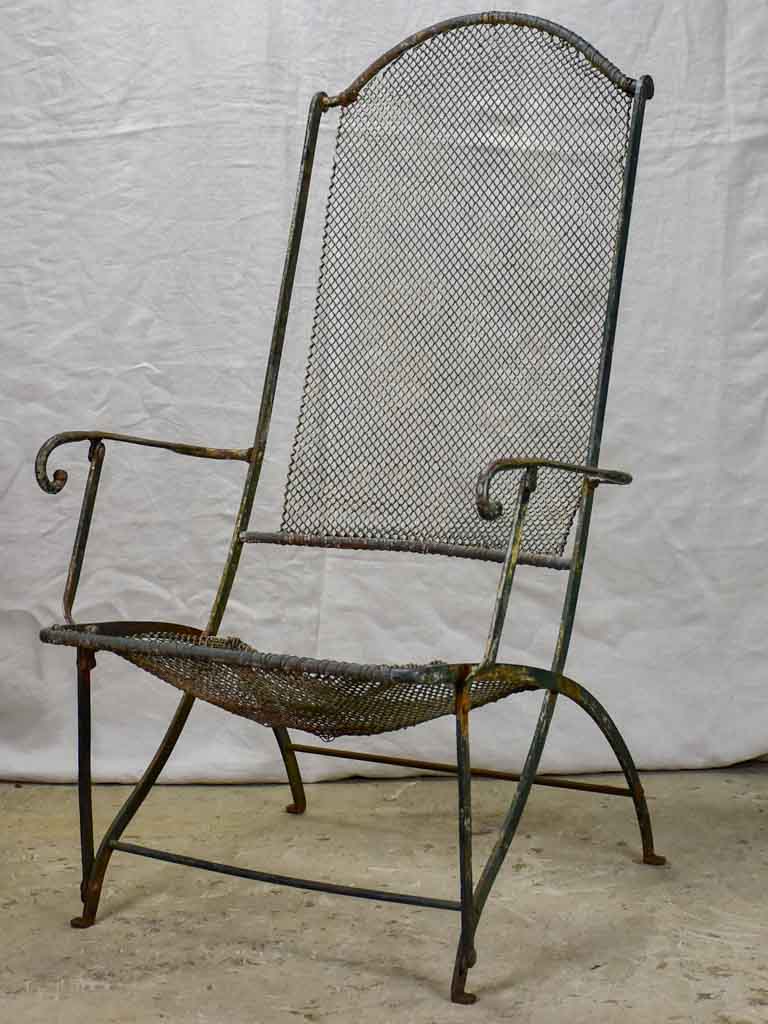 Napoleon III wire mesh garden armchair