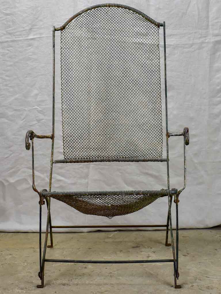 Napoleon III wire mesh garden armchair
