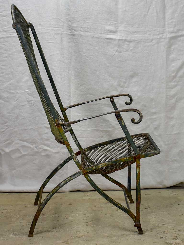 Napoleon III wire mesh garden armchair