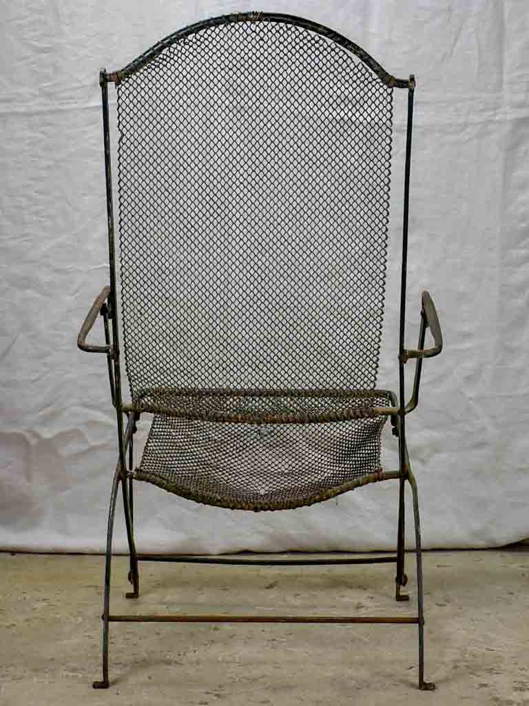 Napoleon III wire mesh garden armchair