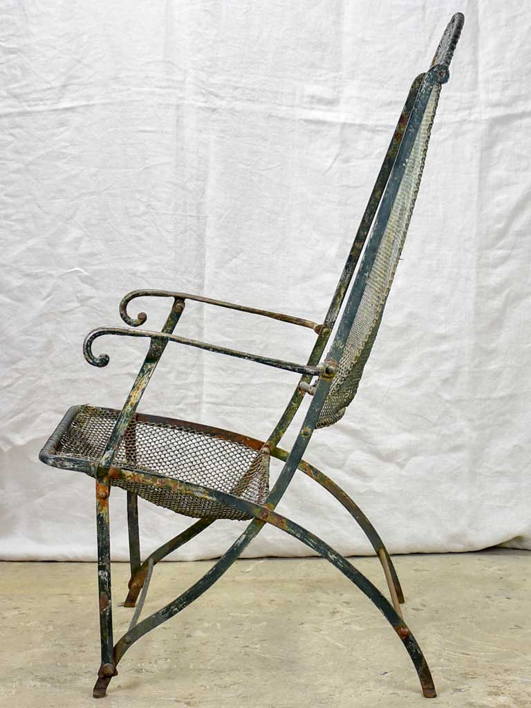 Napoleon III wire mesh garden armchair
