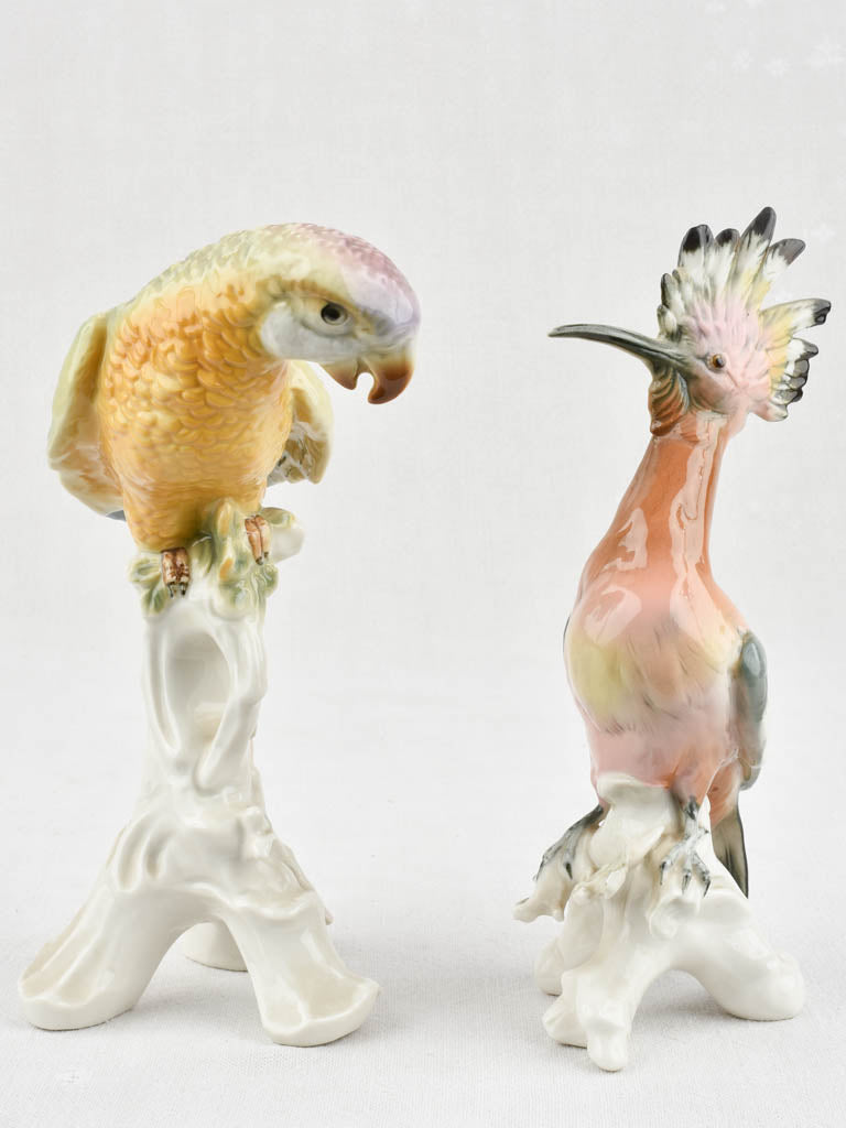 High-quality Saxony porcelain bird ornaments