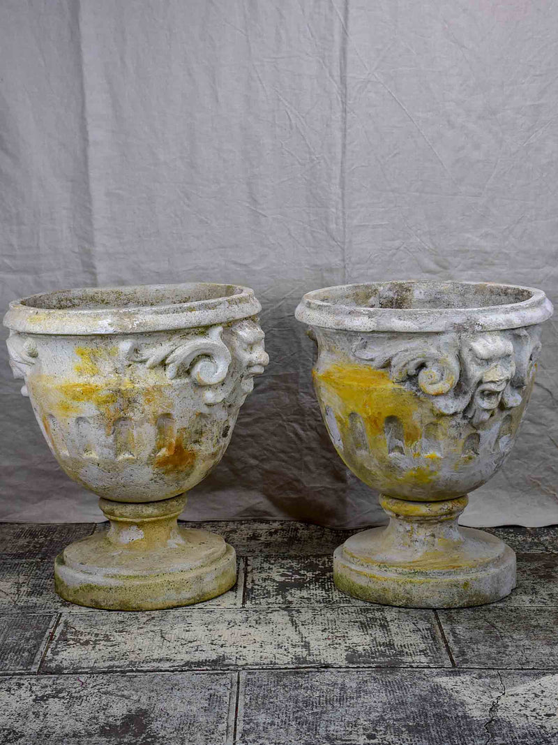Pair of very large antique French garden urns