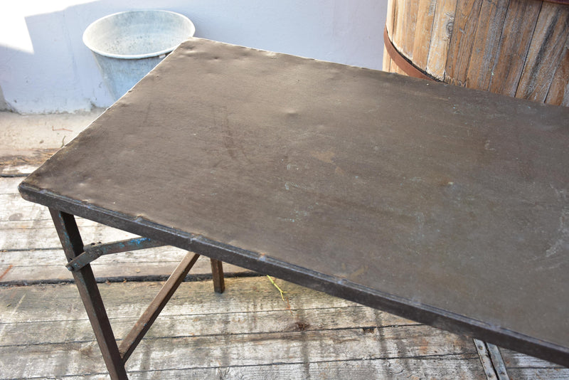 Industrial folding table from a workshop