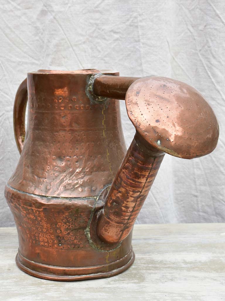 Antique French copper watering can