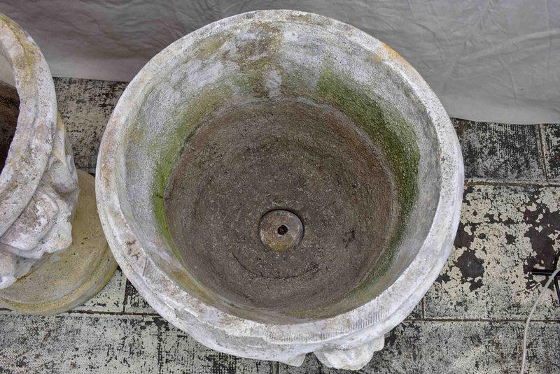Pair of very large antique French garden urns