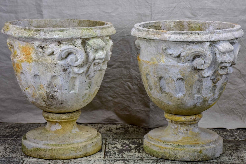 Pair of very large antique French garden urns