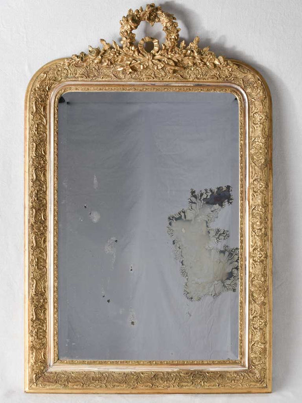 Late 19th century crested Louis Philippe mirror 30" x 46¾"