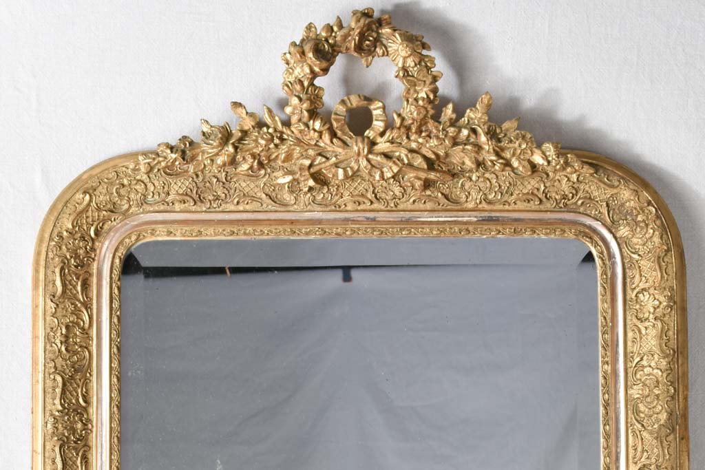 Late 19th century crested Louis Philippe mirror 30" x 46¾"
