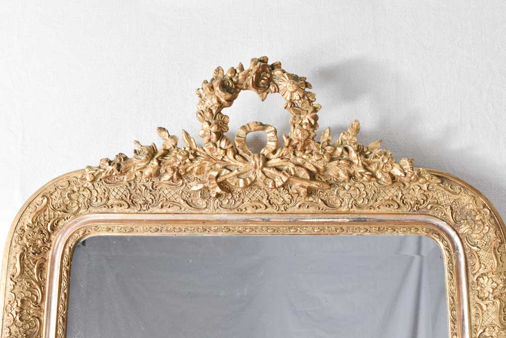 Late 19th century crested Louis Philippe mirror 30" x 46¾"