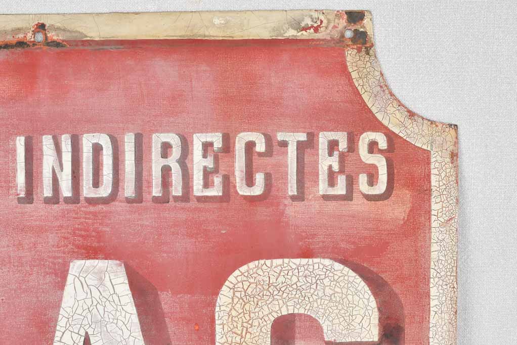 Large antique French tobacco sign 22¾" x 32"