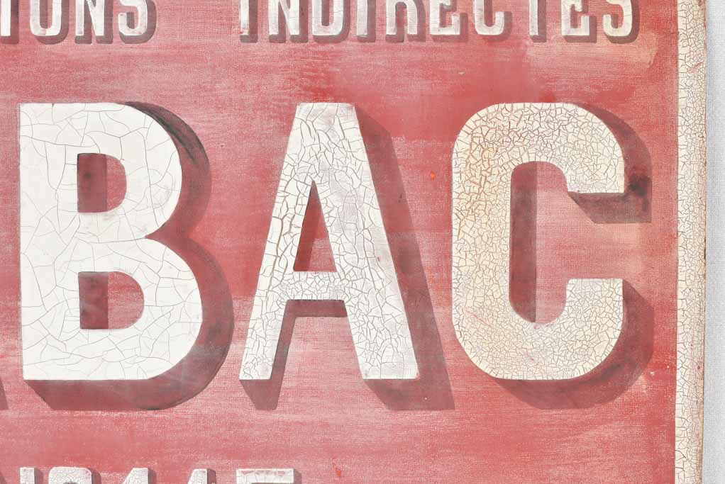 Large antique French tobacco sign 22¾" x 32"