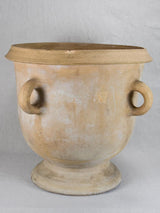Antique French Castelnaudary terracotta planter with four handles 17¾"