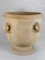 Antique French Castelnaudary terracotta planter with four handles 17¾"