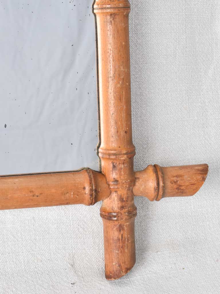 Collection of 5 antique 'bamboo' frame mirrors