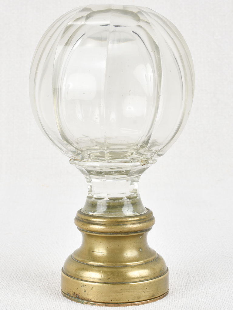 19th century blown glass balustrade ball 6¾"