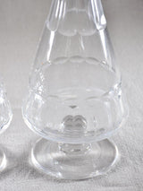 Pair of 1940's crystal carafes 15¼"