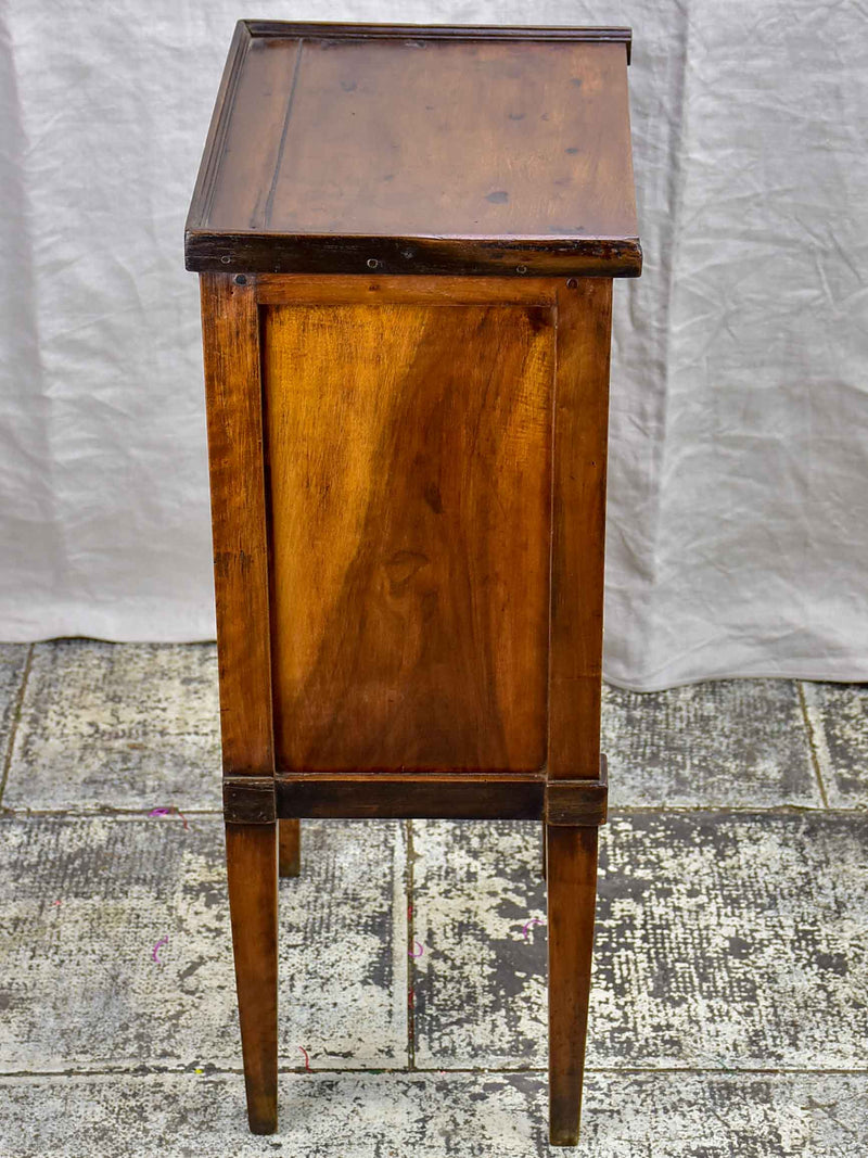 Antique French nightstand with curtain cupboard