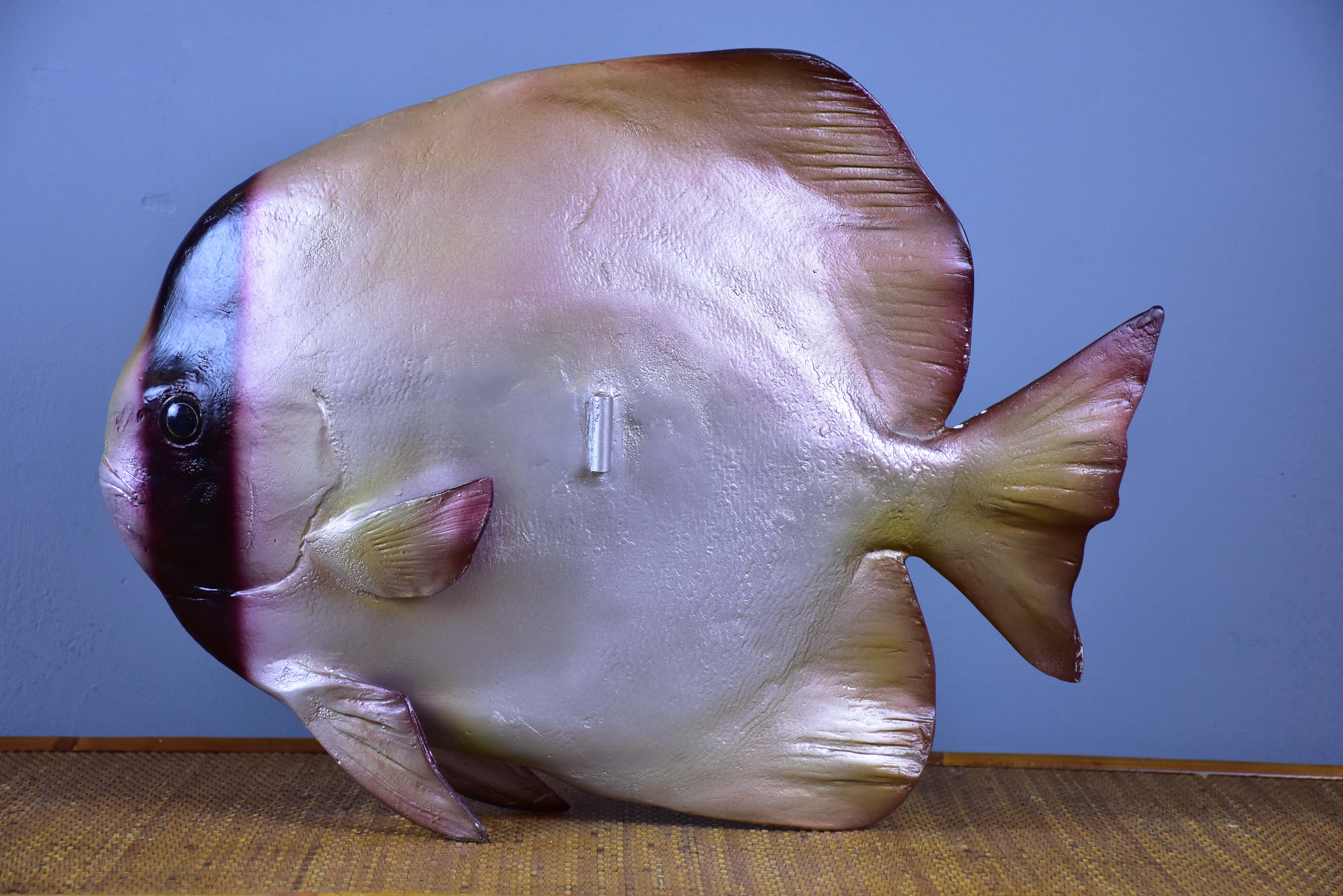 Large vintage sculpture of a fish