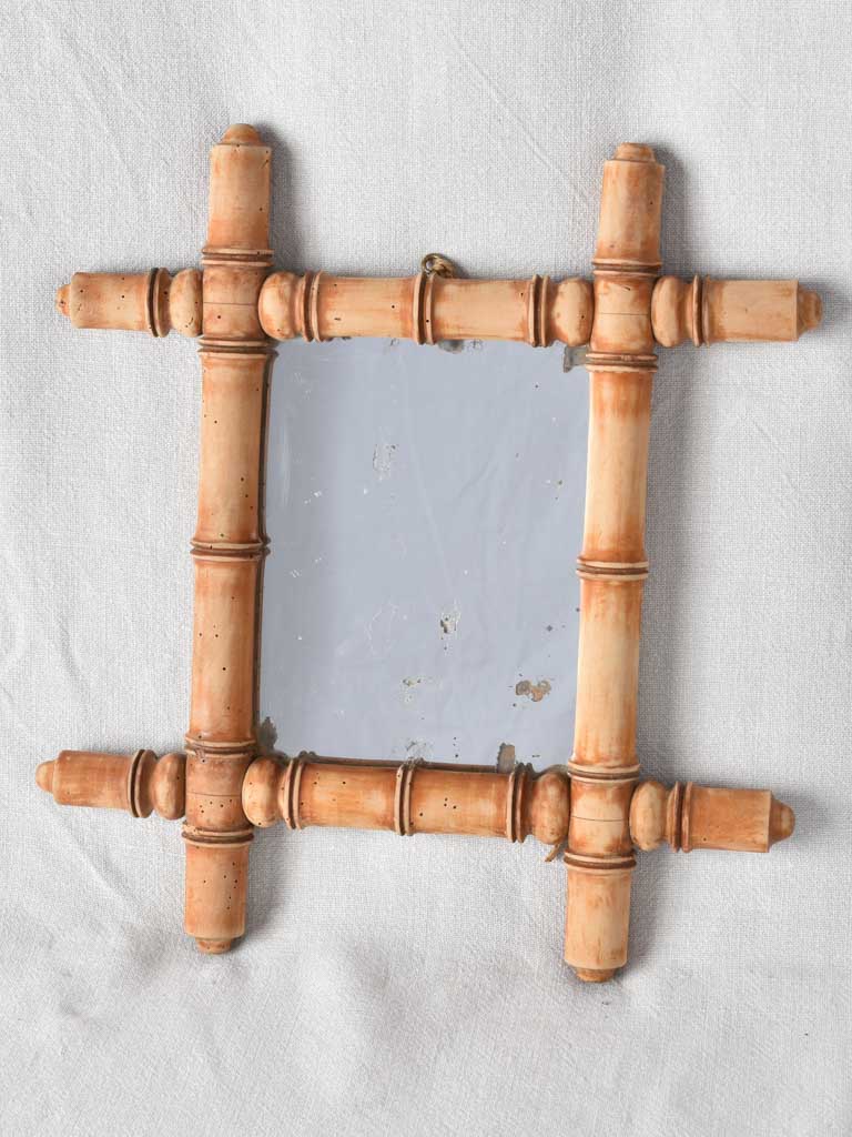 Collection of 5 antique 'bamboo' frame mirrors