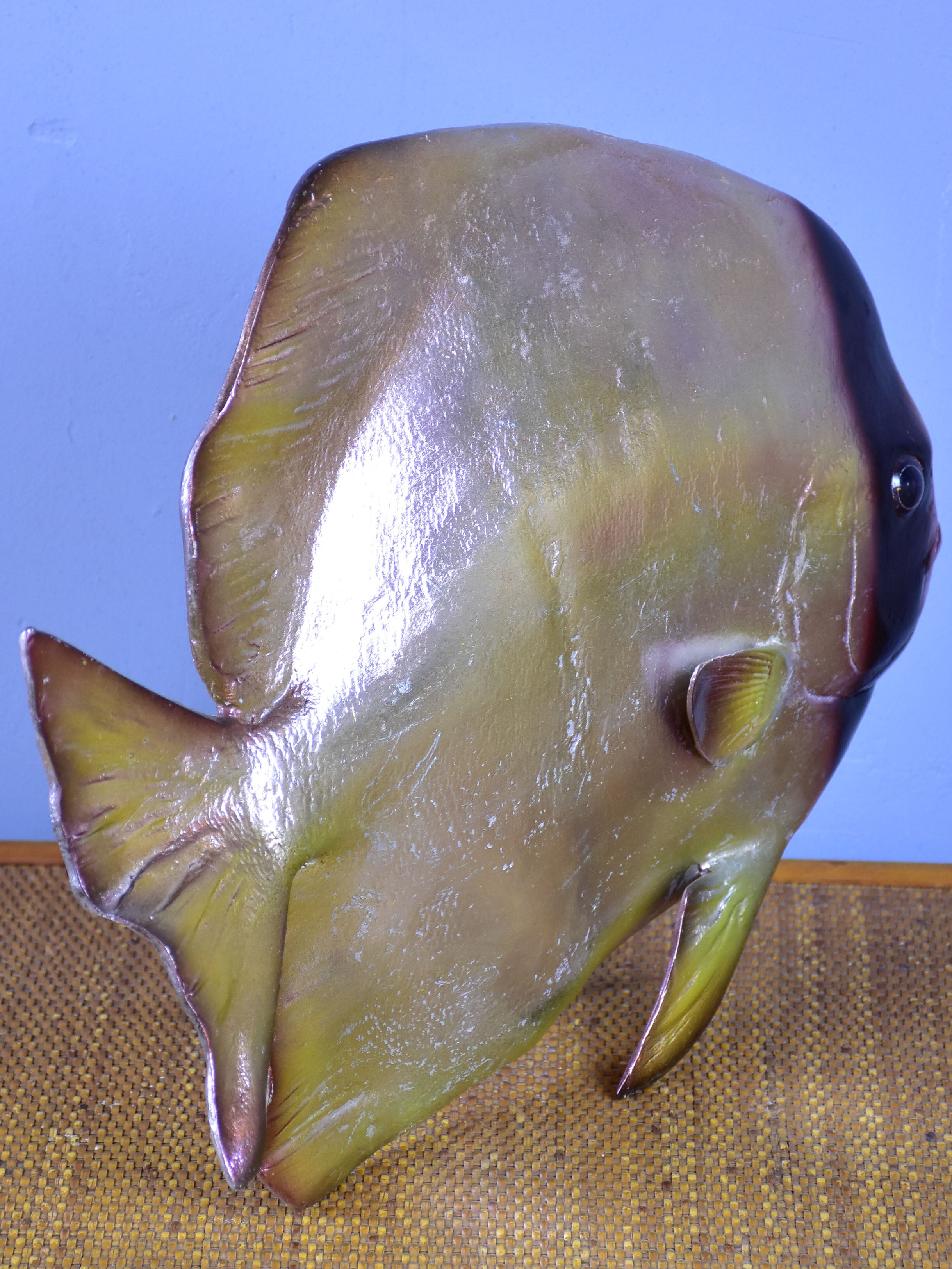 Large vintage sculpture of a fish