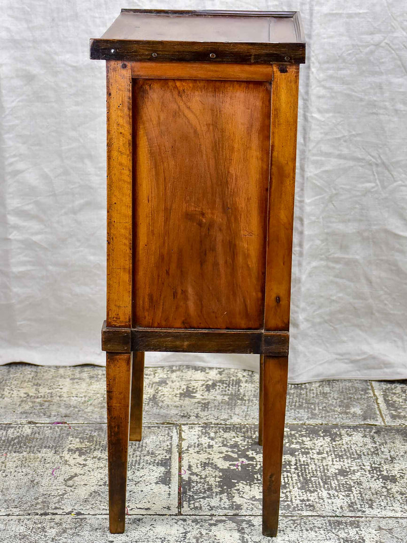 Antique French nightstand with curtain cupboard