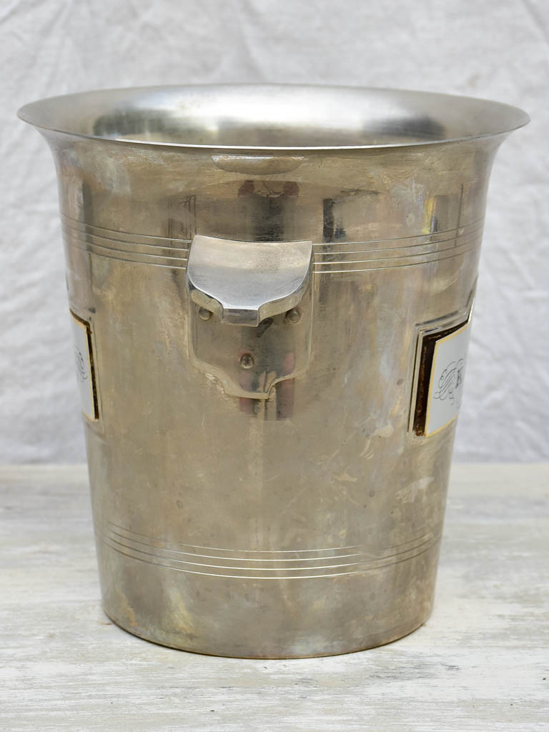 KRUG Champagne Vintage Steel Golden Label Bucket Cooler 1970s 
