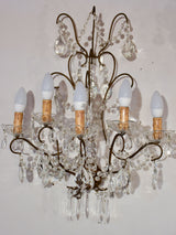Set of four antique crystal wall sconces