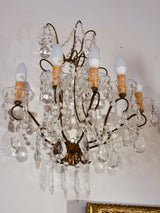 Set of four antique crystal wall sconces