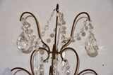 Set of four antique crystal wall sconces