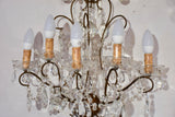 Set of four antique crystal wall sconces
