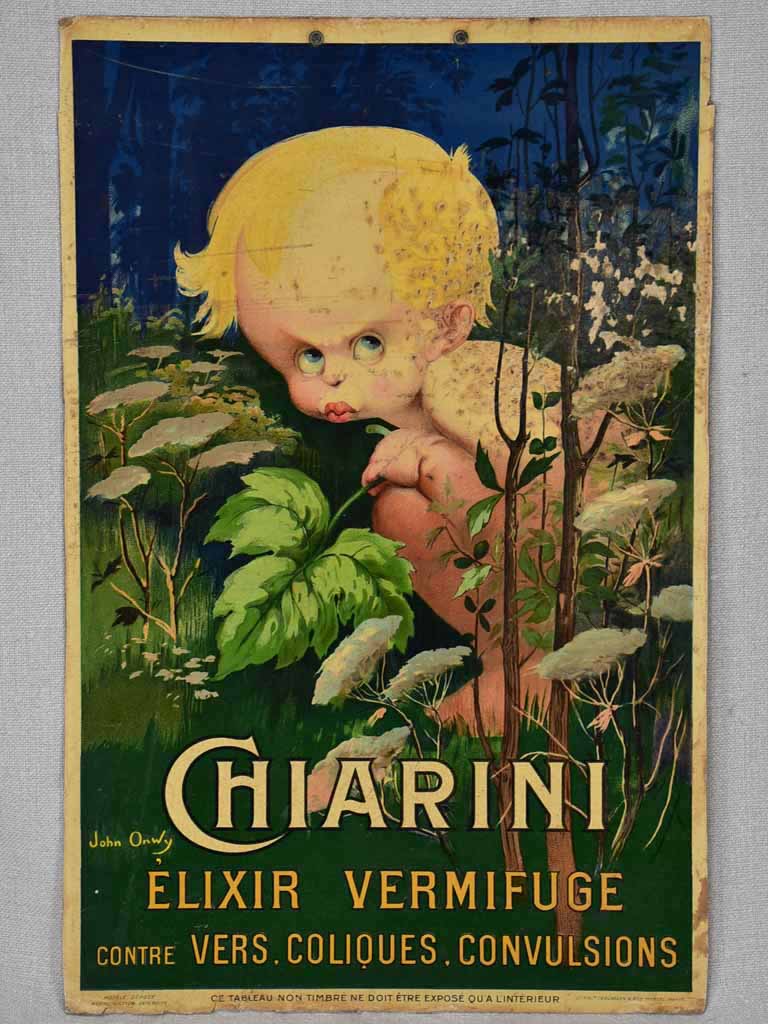 Chiarini advertising poster by John Onwy - 1900's 11" x 16½"